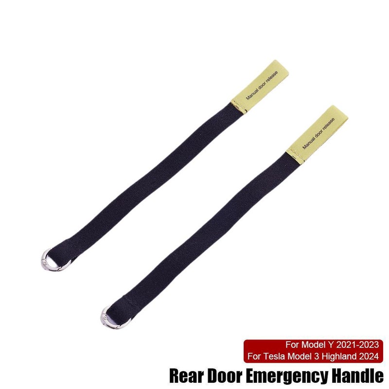 متوافق مع قفل الباب الخلفي الميكانيكي لسيارة تسلا موديل 3/Y، مفتاح الطوارئ لفتح الباب الخلفي